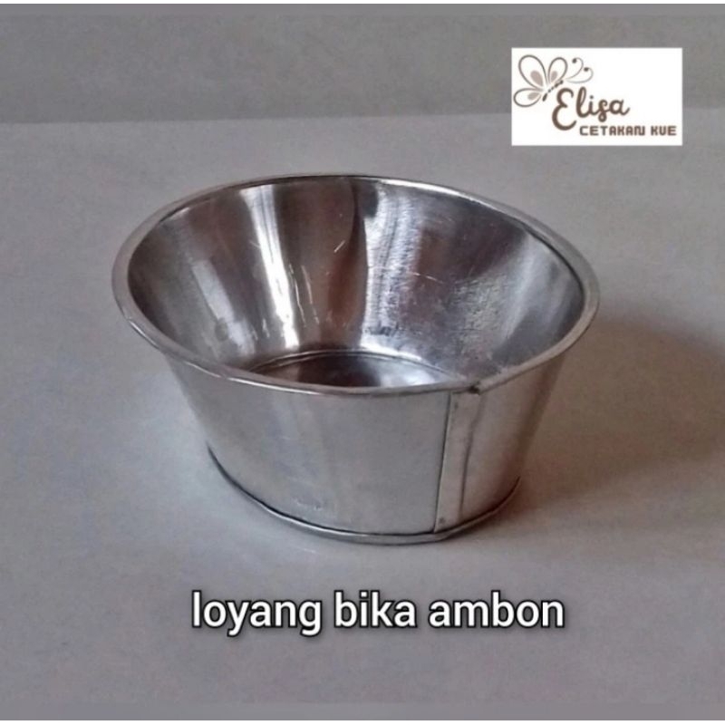 Cetakan kue bika ambon isi 20 pcs Loyang oval aluminium