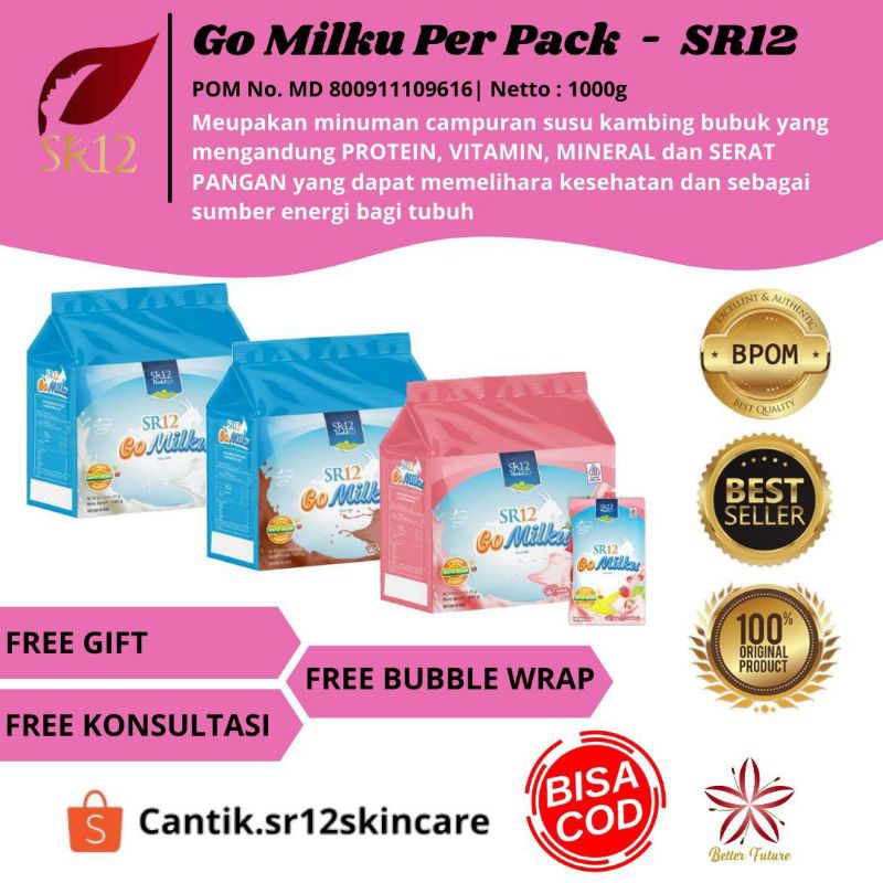 

SR12 SUSU KAMBING ETAWA GOMILKU⁣⁣ - Per Pack (Isi 40 sachet) - Gomilku Saset