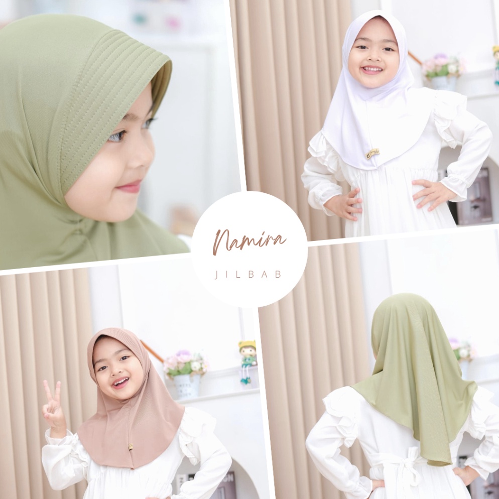 Sale Oke KERUDUNG JILBAB ANAK NAMIRA SPORT USIA 36TH BY DESMONDA HIJAB BAHAN JERSEY BALON