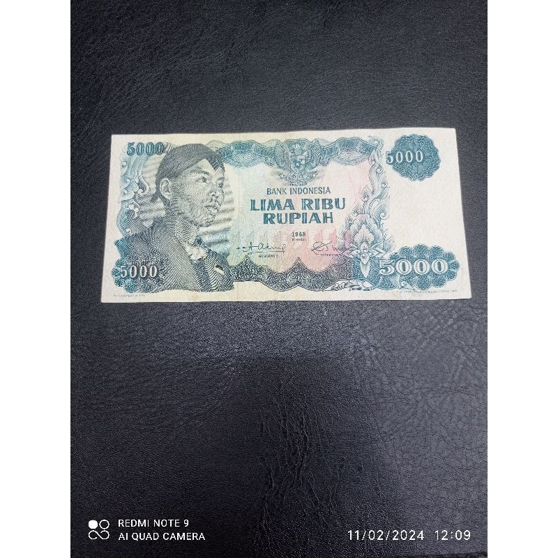 uang kuno 5000 soedirman tahun 1968 utuh replacement