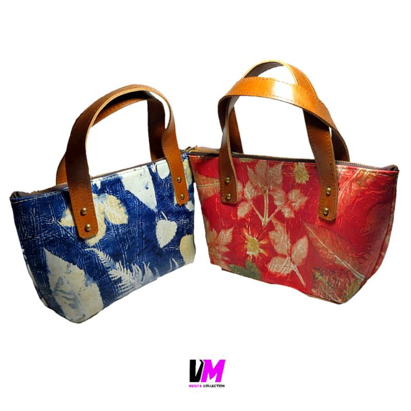 Tas Tote bag wanita ecoprint