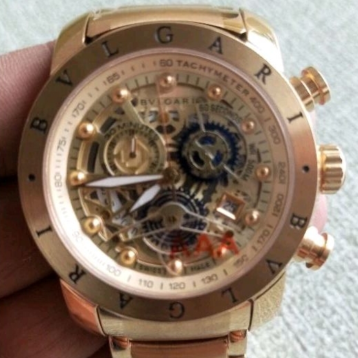 Jam Tangan Pria Elegant BVLGARI AAA GOLD