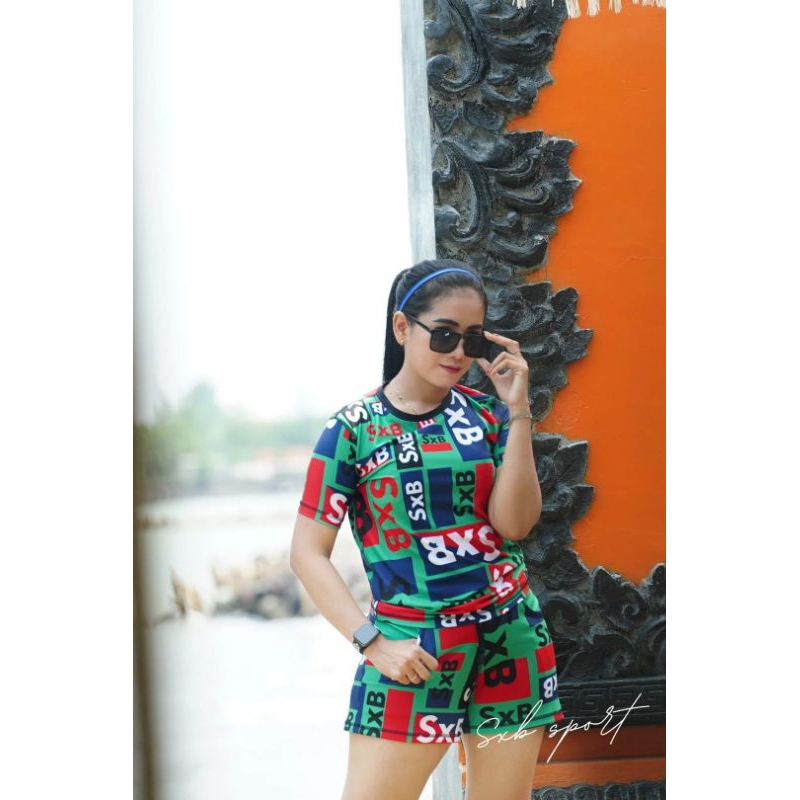 STELAN OLAHRAGA WANITA SXB SPORT KINKON SHORTSLEEVE AND SHORTPANT // SXB SPORT INDONESIA // STELAN S