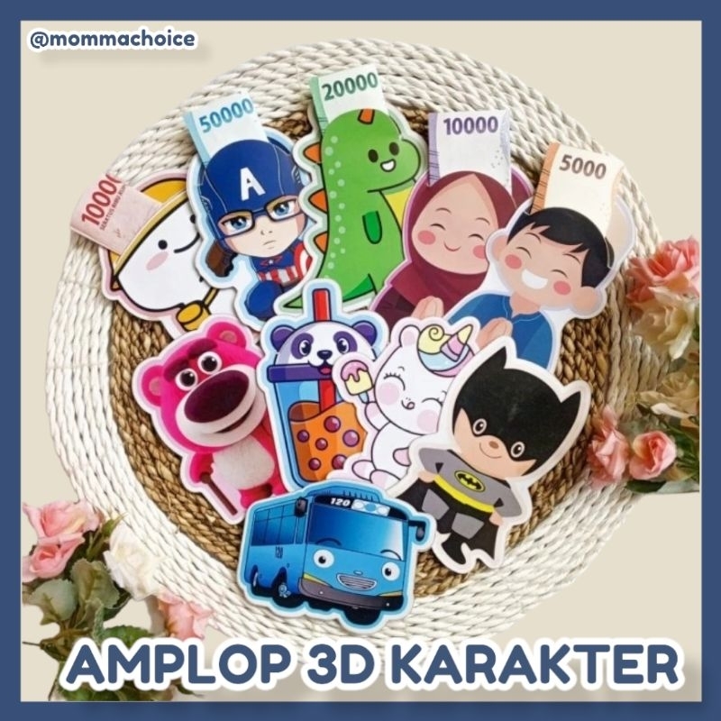 

(Ecer 1/5pc) Amplop 3D Karakter Lebaran Hari Raya 2025 | Angpao Anak | Amplop Kekinian Murah | Sangu Idul Fitri | Saku Lebaran