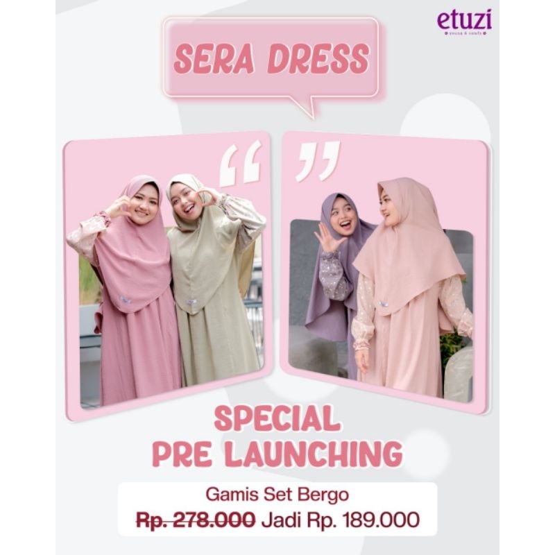 Gamis/Dress BUSUI SYARI Sera Bahan Crincle Airflow Rample by Etuzi