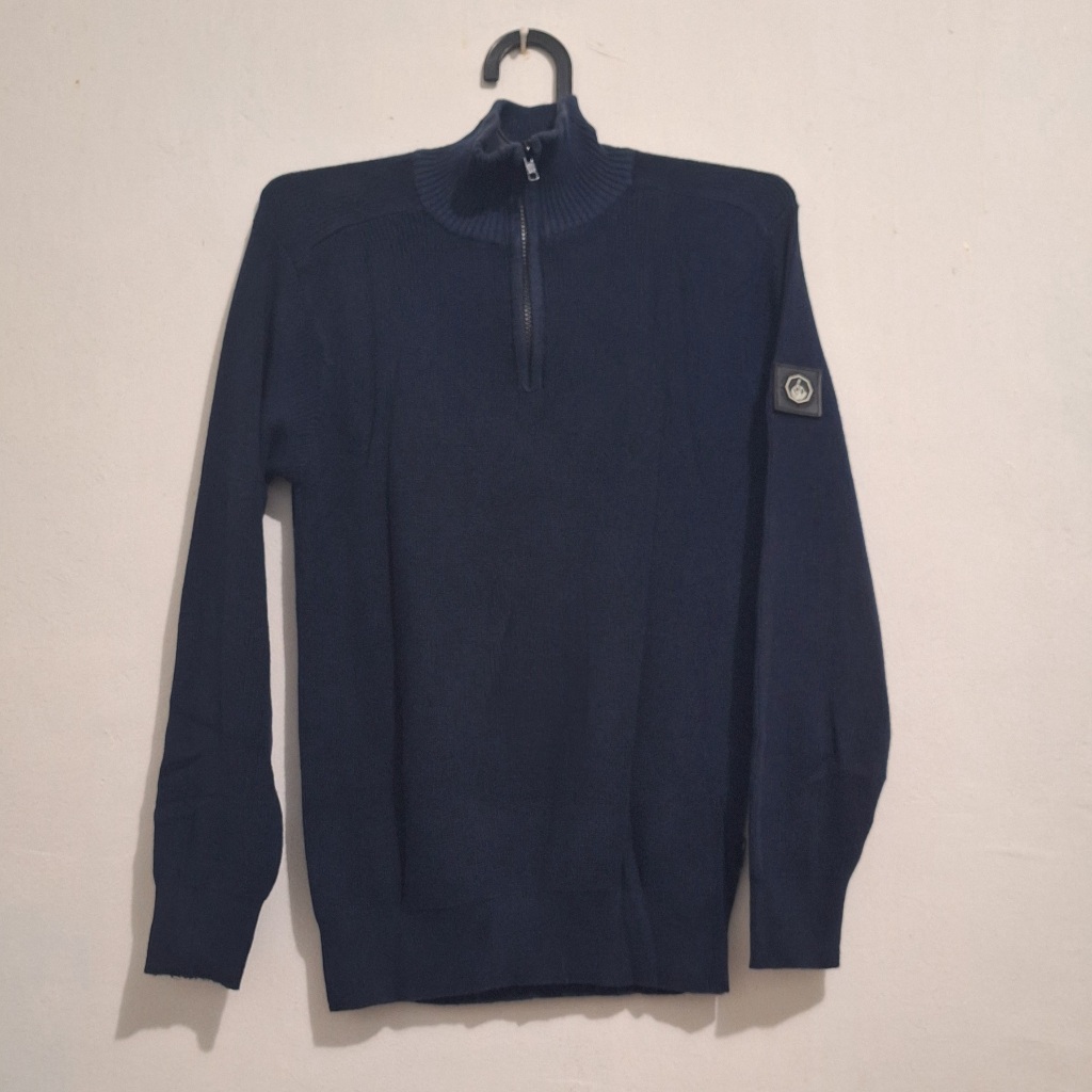 PRUNG Sweater Halfzip Knitwear Navy Heaton