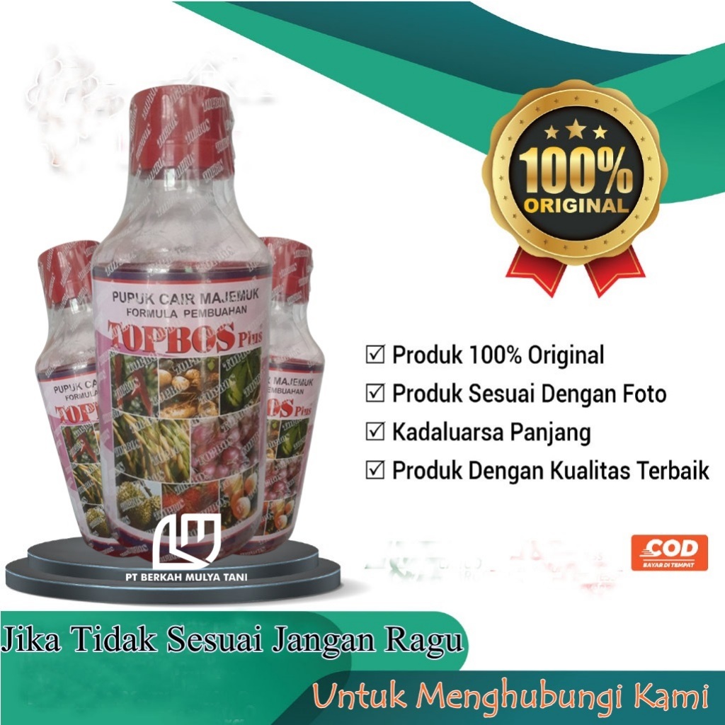 Topbos Plus Merah Pupuk Cair Majemuk Pembuahan Fase Generatif 1 Liter