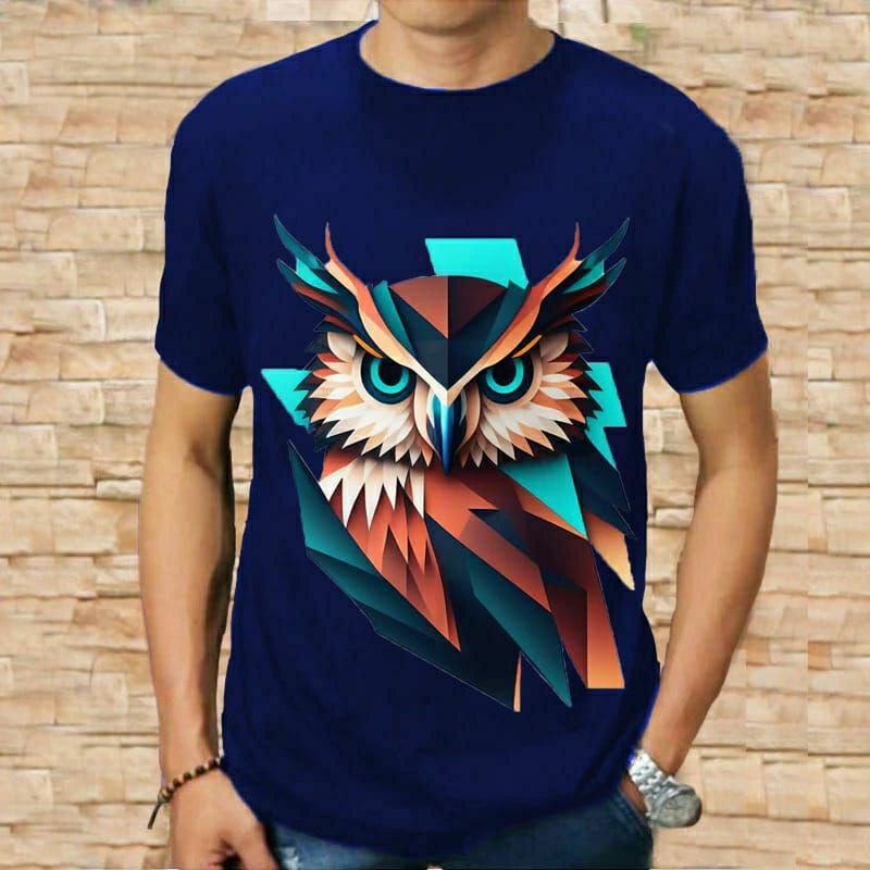 Kaos Distro Cowok Dewasa Remaja Keren Original Terbaru Owl Si Burung Hantu Baju Pria Kece Kekinian T