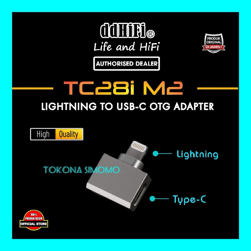 DD DDHIFI TC28i M2 Lightning to USB-C OTG Adapter
