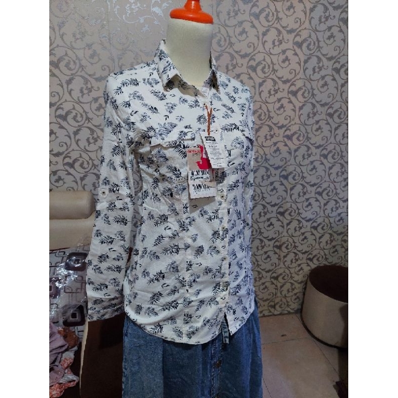 ori cardinal atasan wanita/kemeja putih