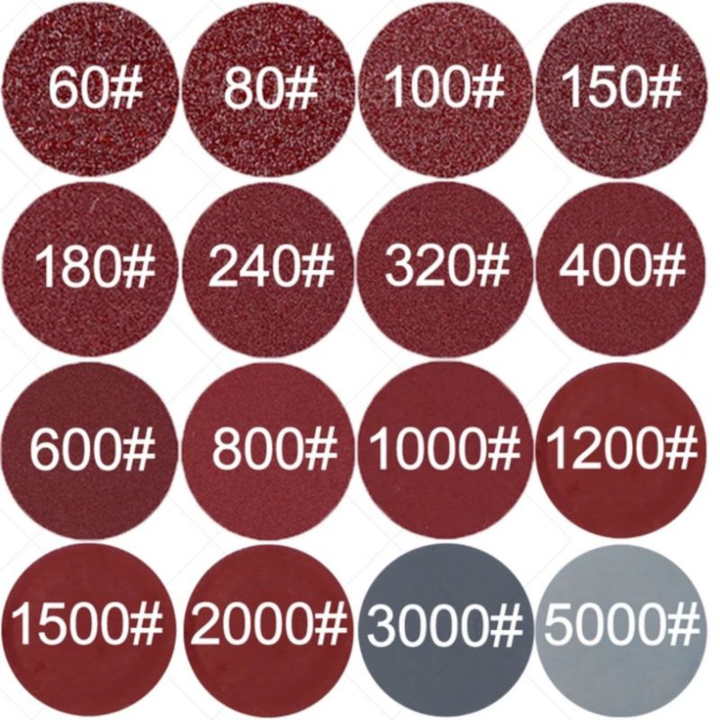 Amplas Bulat Velcro 4" Inch Tempel Gerinda Sanding Paper Grit P5000 P3000 P2000 P1500 P1200 P1000 P8