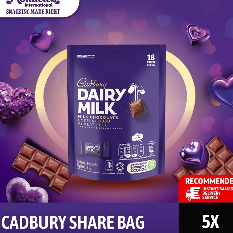 

Kualitas Terbaik Cadbury Dairy Milk Cokelat Sharebag Isi 18 x 5