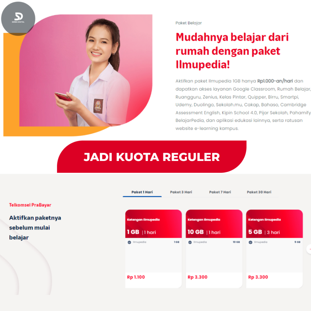 CONFIG PAKET KUOTA ILMUPEDIA TELKOMSEL MENJADI KUOTA REGULER DAN BEBAS AKSES APAPUN OPENCLASH MIHOMO