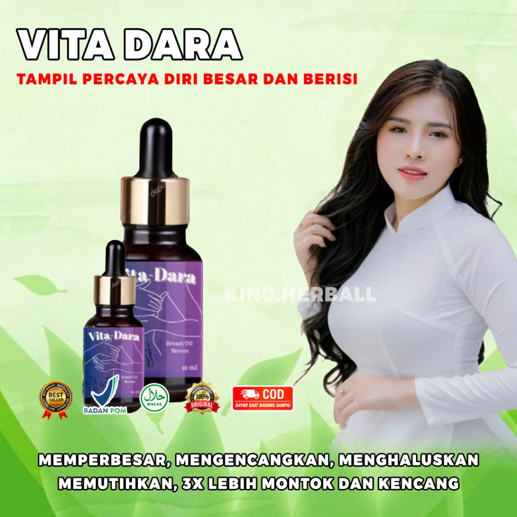 VITA-DARA - NEW PEMBESAR PAYUDARA OIL SERUM alat obat pengencang anti kendur payudara wanita bpom al