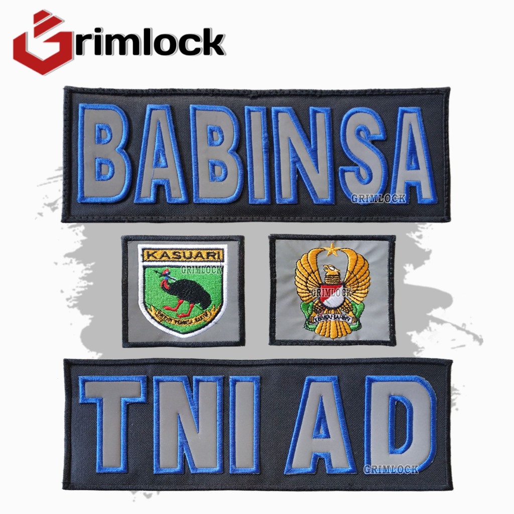 Logo Bordir Kasuari / Babinsa TNI / Patch Logo Bordir