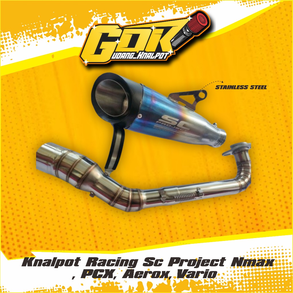 Knalpot Racing Sc Project Nmax , PCX, Aerox, Vario Fullsystem