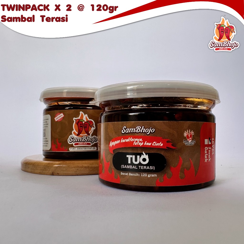 

SamBhojo - Sambal Bojo Tuo (Sambal Terasi) 120gr x 2 - Twinpack