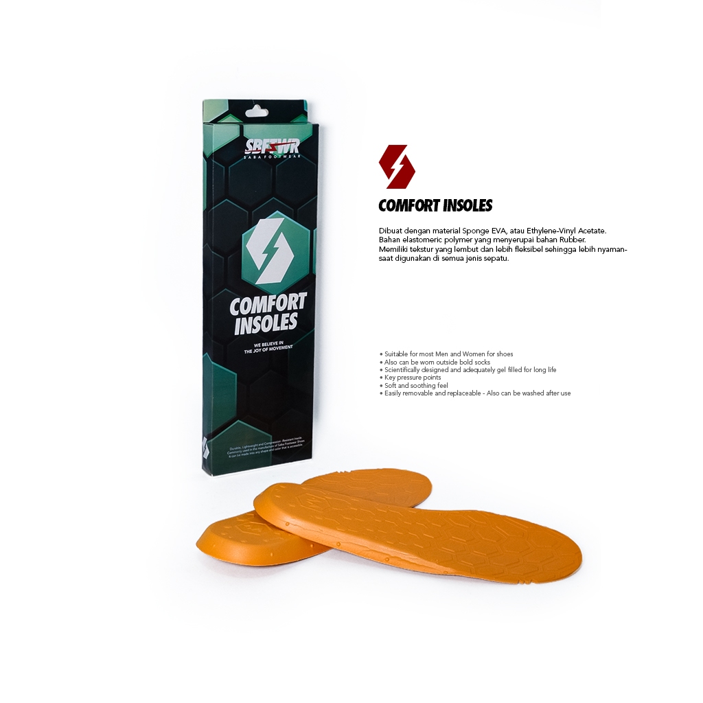 SABA - Insole Sepatu Premium Orange