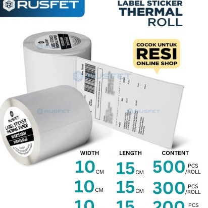 

SALE STICKER LABEL THERMAL PAPER A6 KERTAS STIKER RESI LABEL STRUCK MODEL ROLL 1x15CM