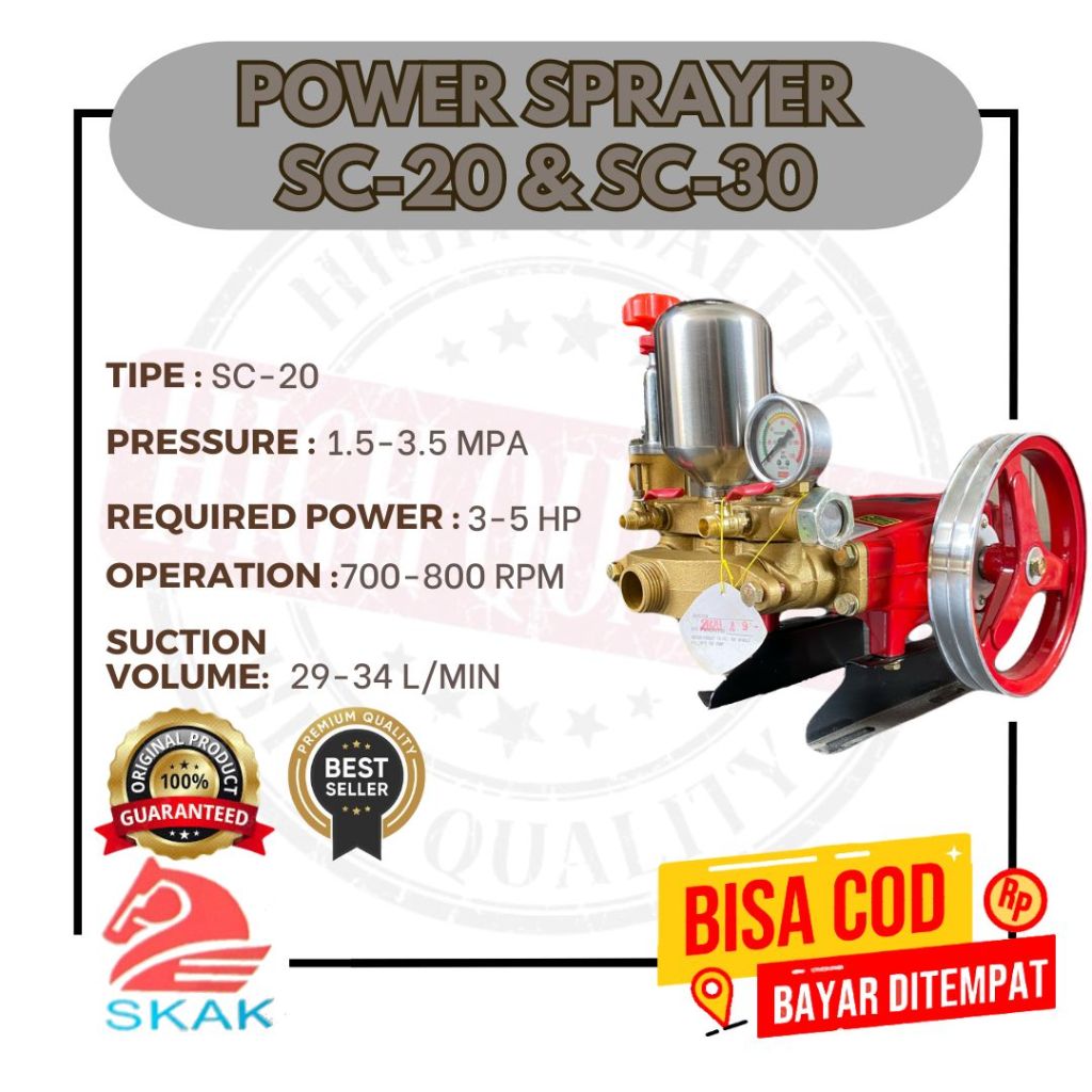Power Sprayer SKAK SC 20 SC 30 / Mesin Power Sprayer SKAK SC 20 SC 30