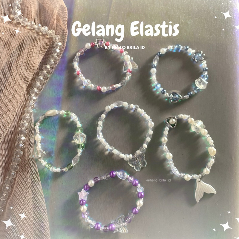 Gelang Manik Elastis Gelang Mutiara Gelang Anak Lucu Dewasa