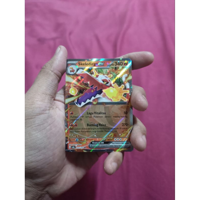 kartu pokemon bahasa Indonesia harta berkilau skeledirge ex
