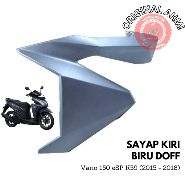 Cover Sayap Kiri Depan Honda Vario 125 & 150 eSP K59 Biru Doff - Jaminan Original 100% - 64601K59A10