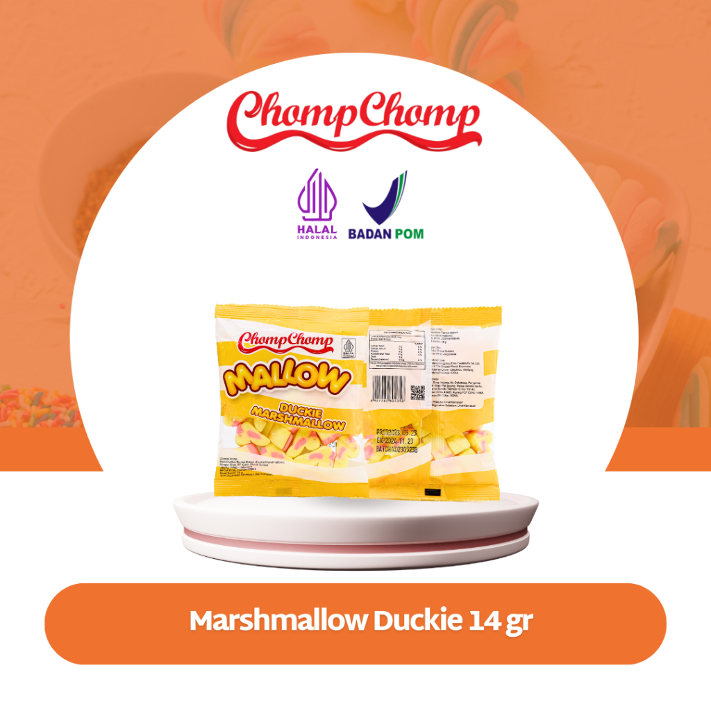 

Snack Marshmallow Chompchomp Duckie 14gr Isi 1 Bungkus