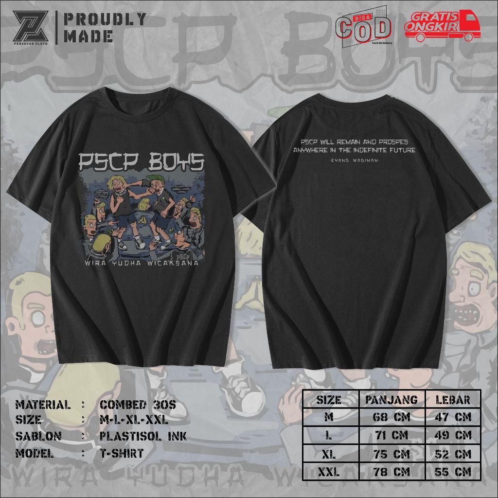 Kaos PSCP Cempaka Putih Boys - Kaos Cempaka Putih Casual - Kaos PSCP