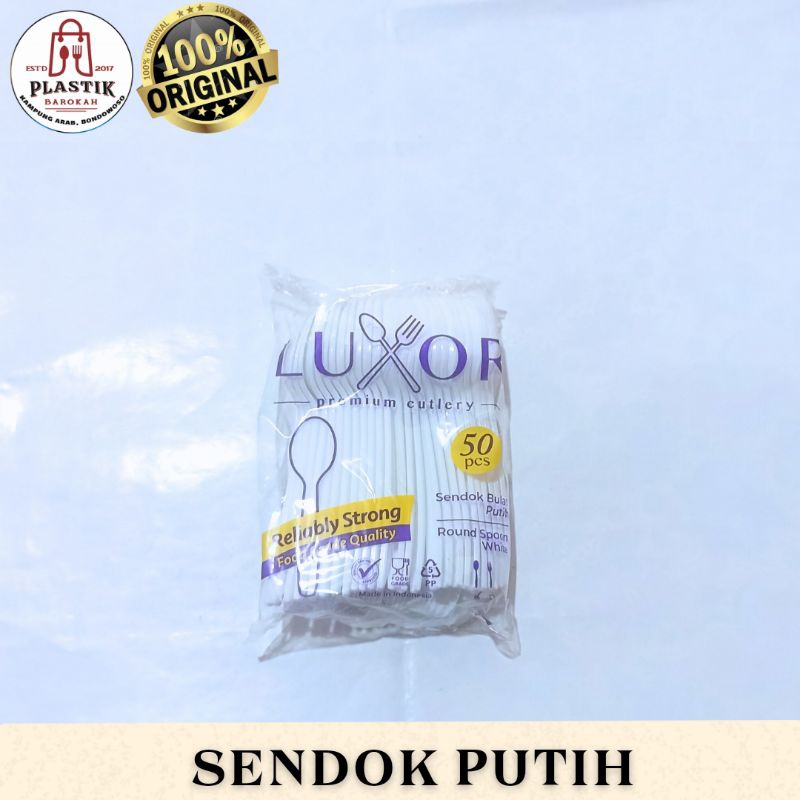SENDOK PUTIH / SENDOK BUAH / SENDOK LUXOR / SENDOK ES BUAH / SENDOK MURAH ISI 50