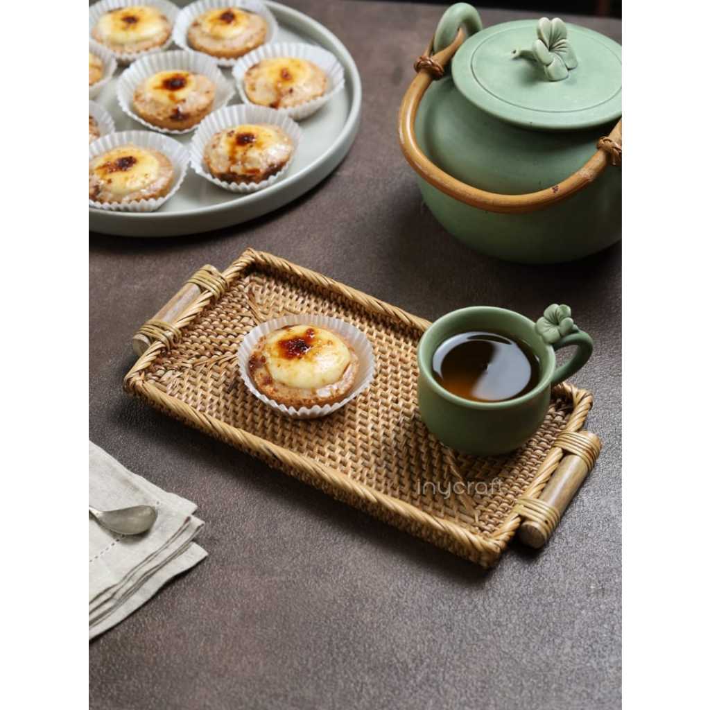Mini tray rotan ketak/ mini tray 22x12/ mini tray rattan