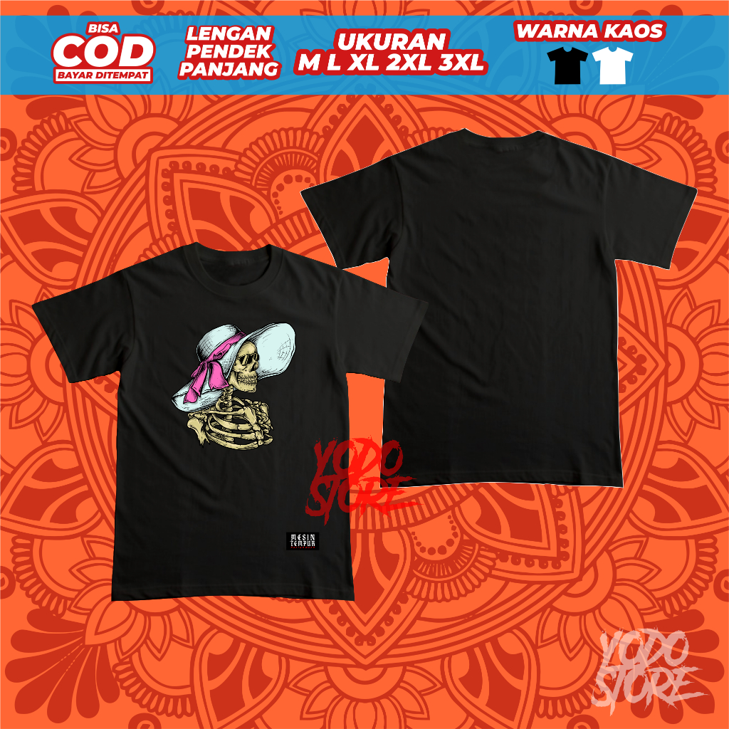 Kaos Distro Baju Tshirt Murah Tengkorak