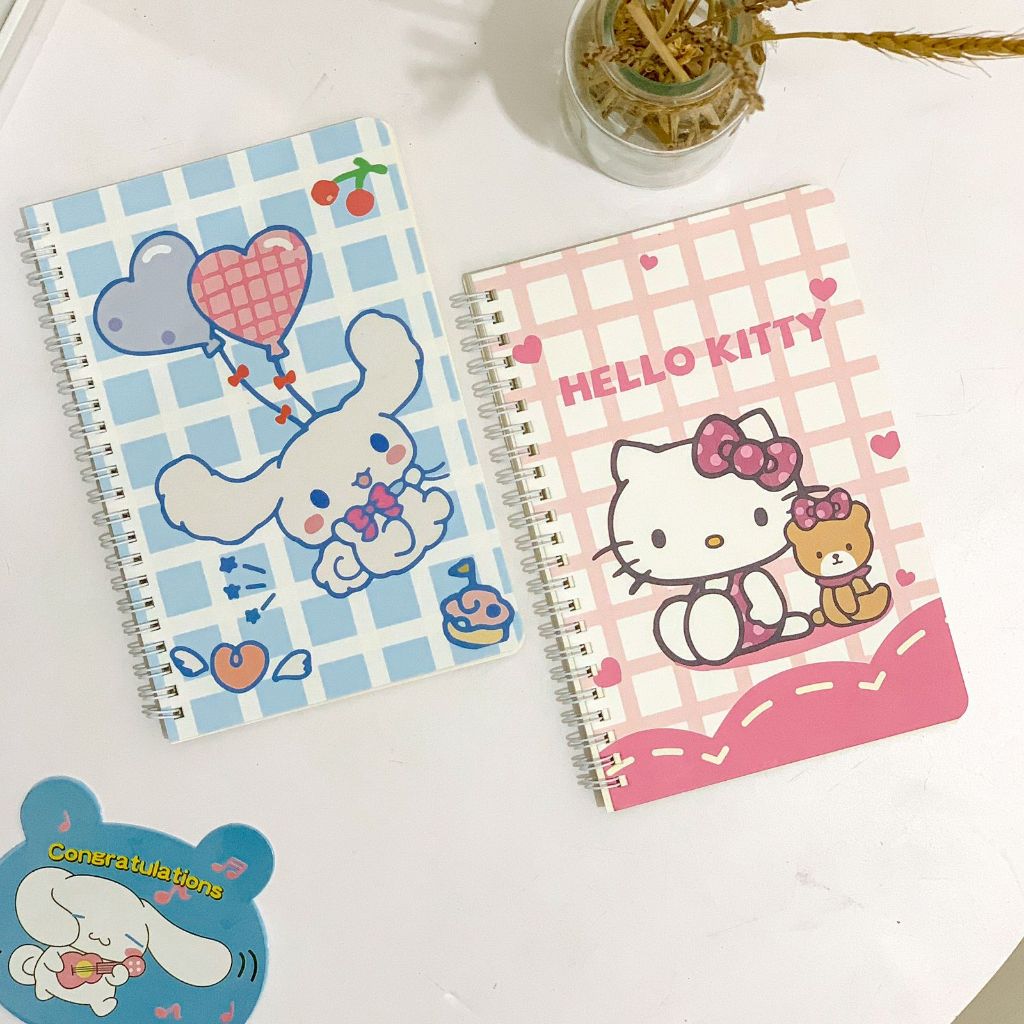 

BUKU CATATAN SAKU / DIARY / JURNAL JOURNAL NOTEBOOK SANRIO SPIRAL UKURAN A5 KARAKTER HELLO KITTY CINAMOROLL TERMURAH ATK SEKOLAH KANTOR FANCY READY GROSIR COD