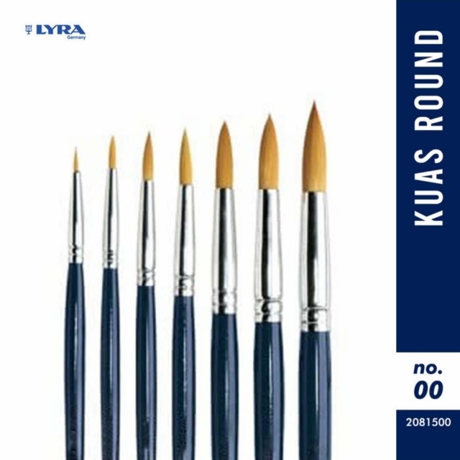 

Kuas Lukis Lyra Round / Lancip Taklon Art Brush