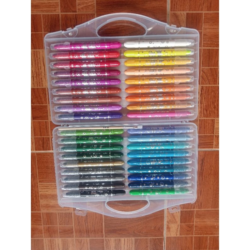[PROMO Buy 1 Get 1] Crayon Grasp Ulir Mata Sedang isi 36 warna free Joyko glass pencil