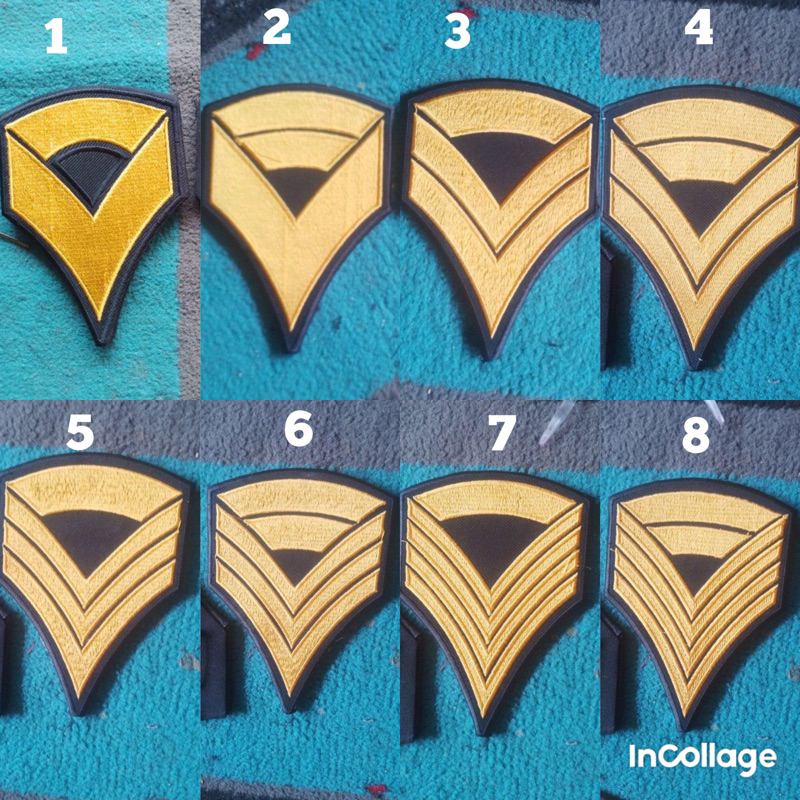 CHEVRON tingkat 1- akhir CHEVRON PELAYARAN cevron pelayaran CEVRON PELAUT ATRIBUT PELAYARAN ATRIBUT 