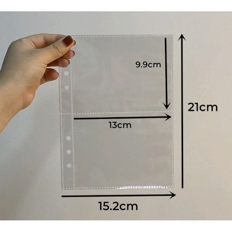 sleeve 2 pocket clear photocard ukuran A5