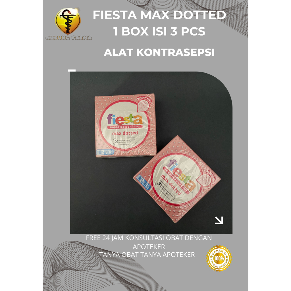 Bintang.Craft Kondom Fiesta Max Dotted 1 Box Isi 3 Pcs Fiesta Bergerigi 3Pcs (Privasi Terjamin)