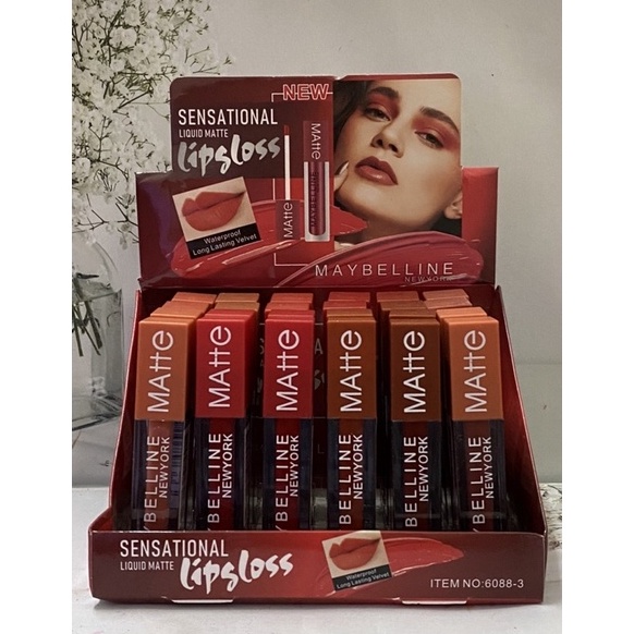 ART E95Q  LUSINAN  LIPGLOSS MAYBELLINE MATTE LONGLASTING ITEM NO6883  LIPCREAM MATTE MAYBELLINE