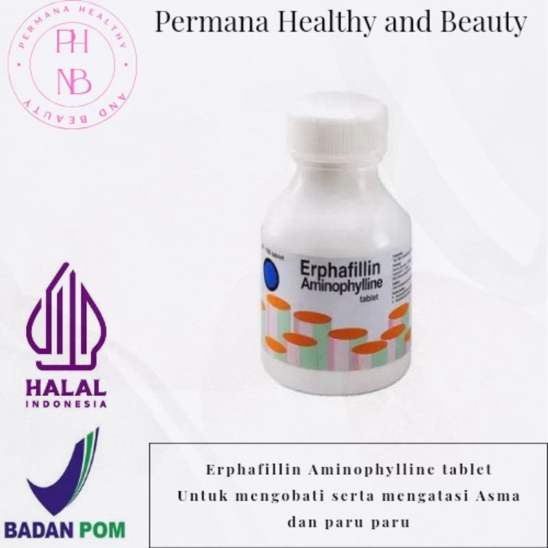 Erphafillin 200mg / Erphafillin / Erphafillin Aminophylline / Erphafillin 100tablet / Obat Asma dan 