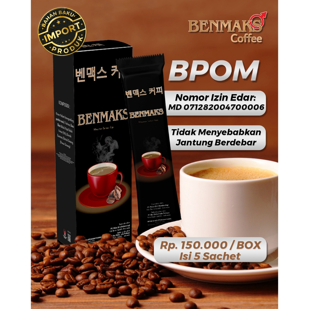 

BENMAKS COFFEE KOPI KESEHATAN HERBAL SUPLEMEN VITALITAS MINUMAN COFFEE HERBAL ALAMI SUPLEMEN KHUSUS STAMINA LAKI - LAKI DEWASA KOPI PENAMBAH STAMINA PRIA 20 SACHET