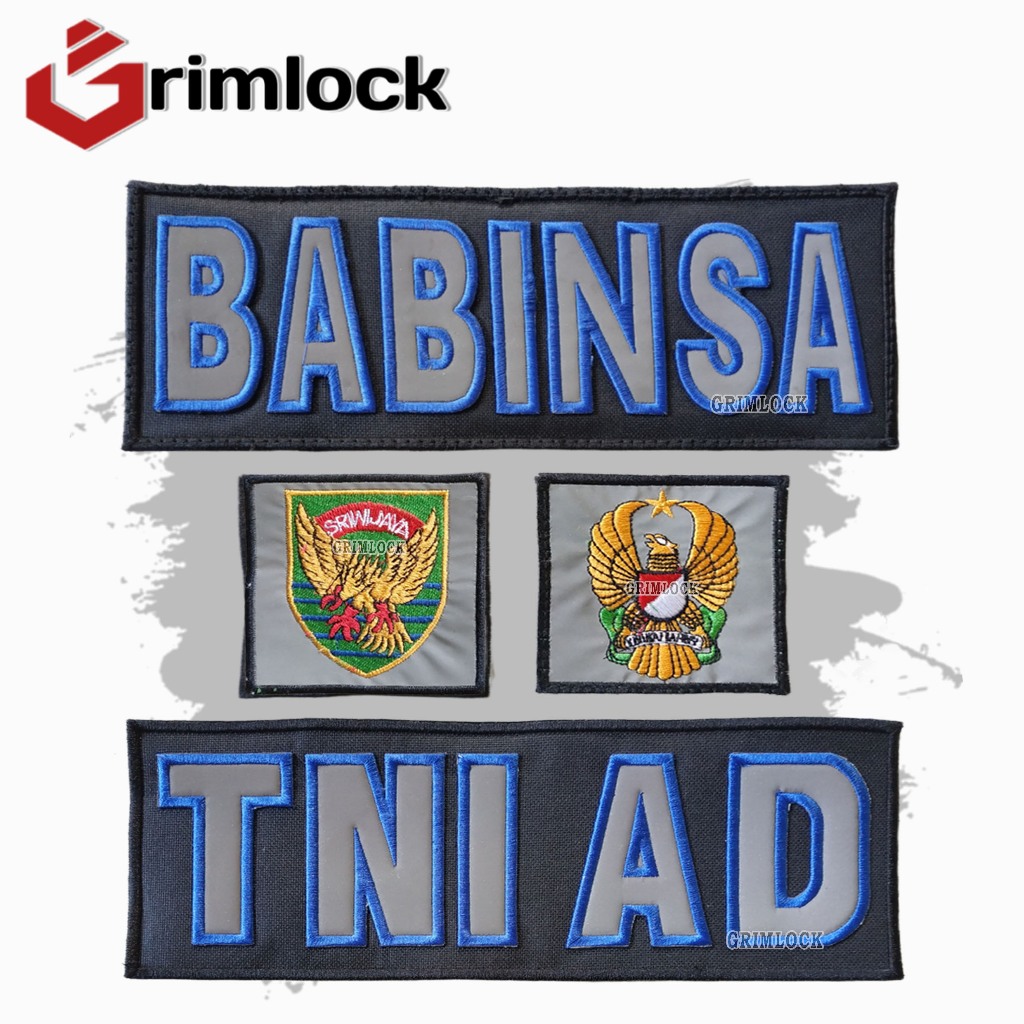 Logo Bordir Sriwijaya / Babinsa TNI / Patch Logo Bordir