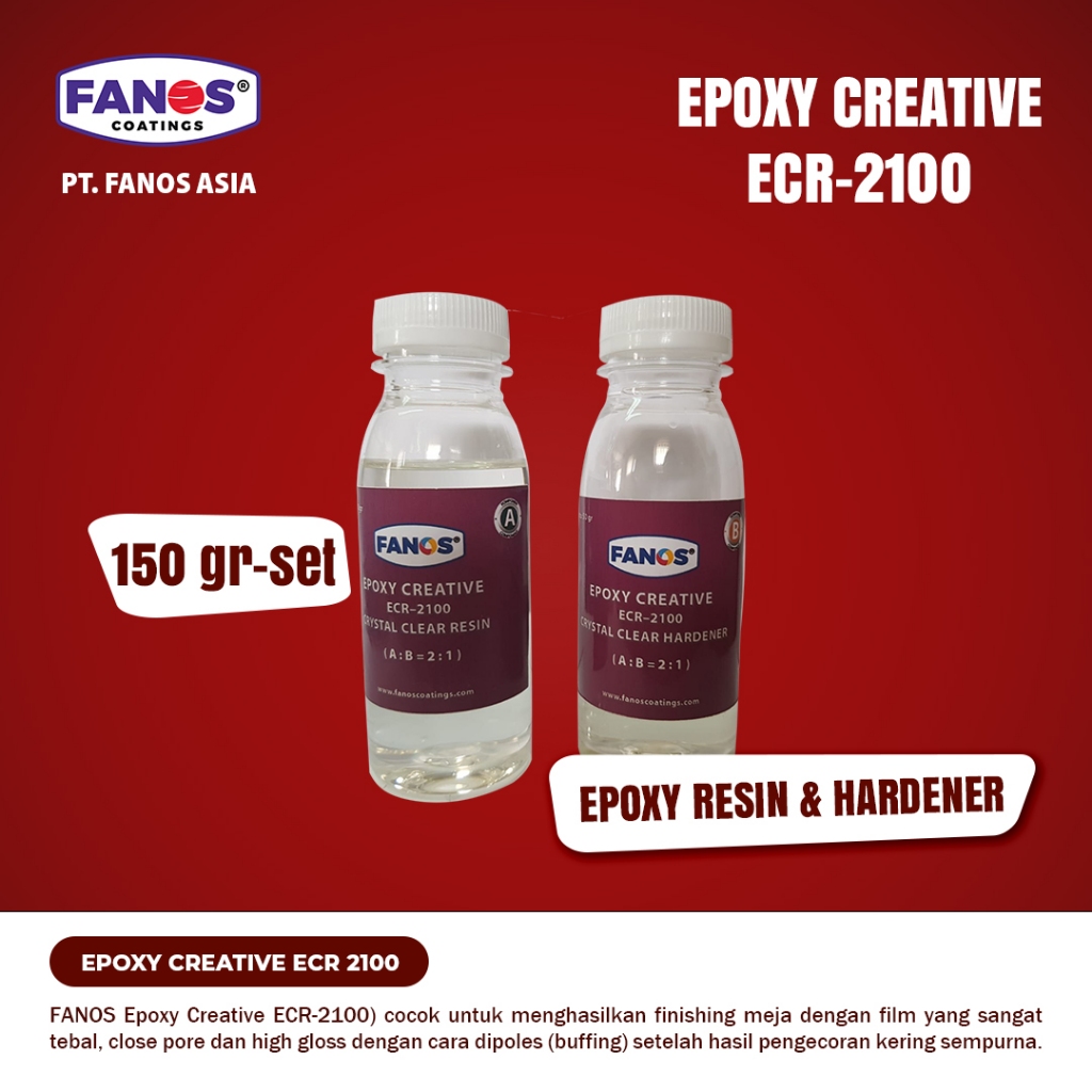 Epoxy Resin ECR-2100 Resin & Hardener - 150 gr-set