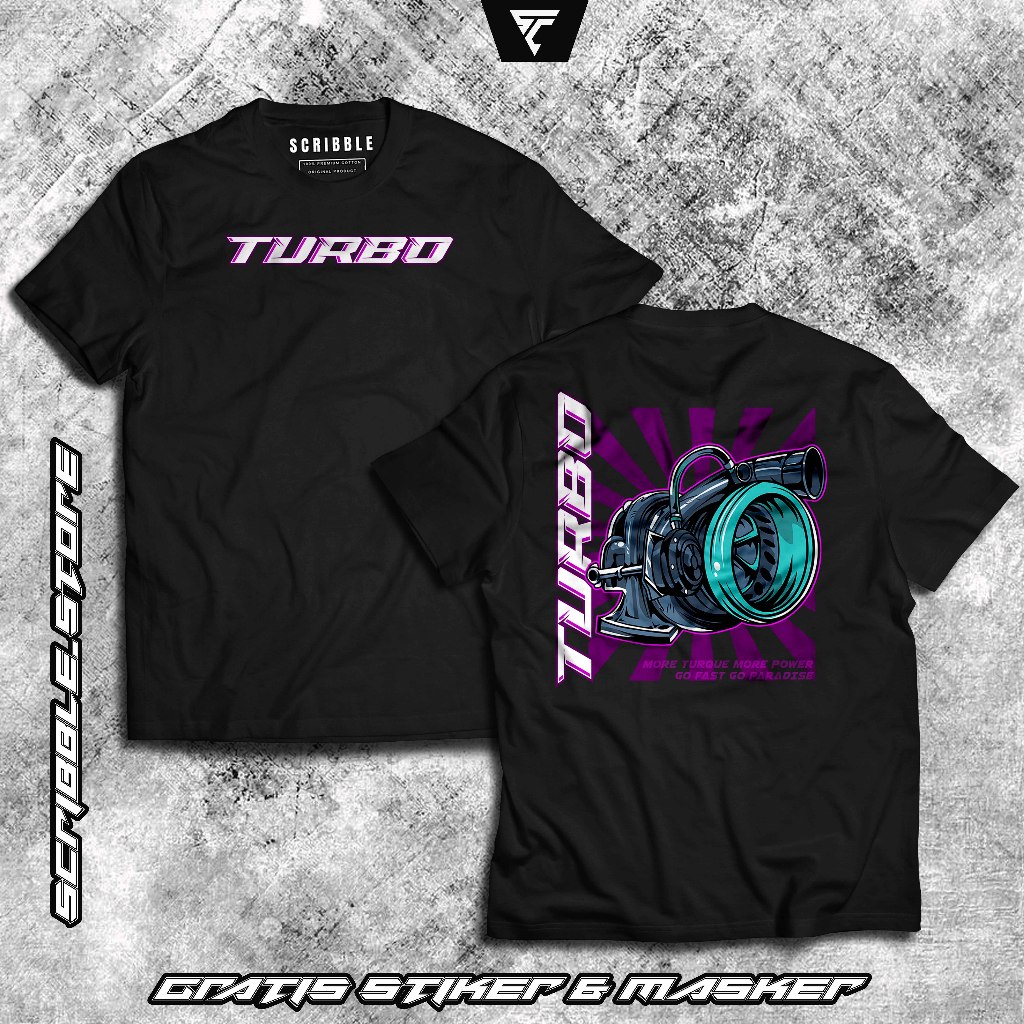 KAOS DIESEL TURBO - KAOS ENGINE TURBO - KAOS RACING DIESEL TURBO - BAHAN PREMIUM COTOON COMBED 30S