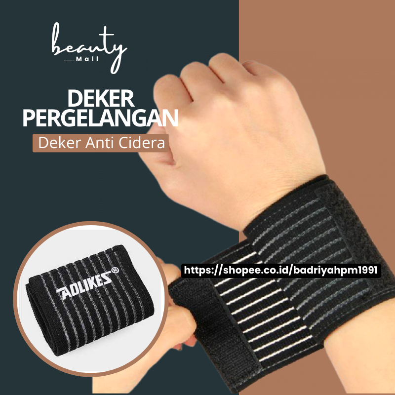 Deker Pergelangan Tangan PELINDUNG TANGAN Alat Olahraga Futsal Gym Fitness Wrist Bandage Support Dek