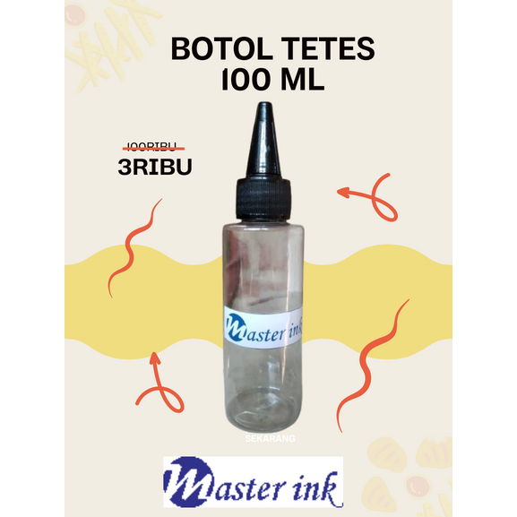 

Botol tetes/kerucut/tuang/100ml