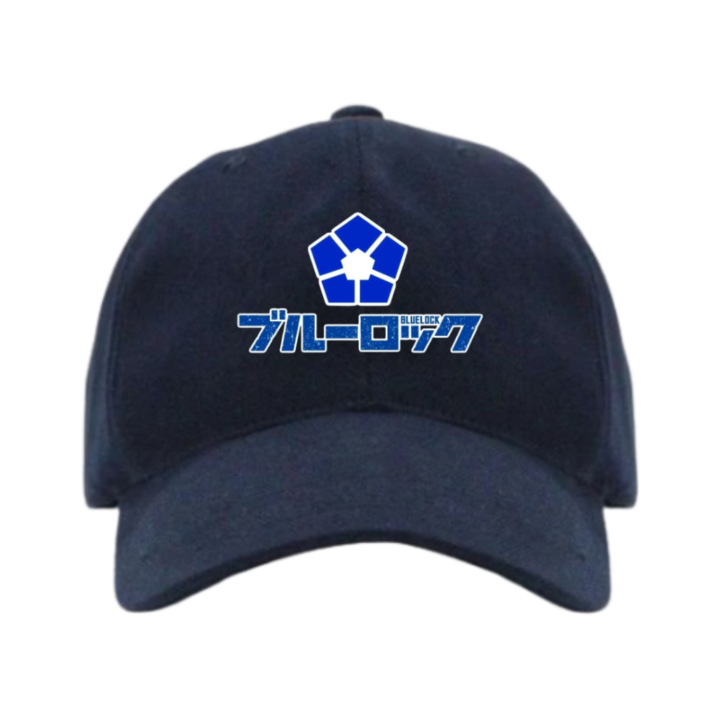 TOPI LOGO BLUE LOCK TULISAN JEPANG