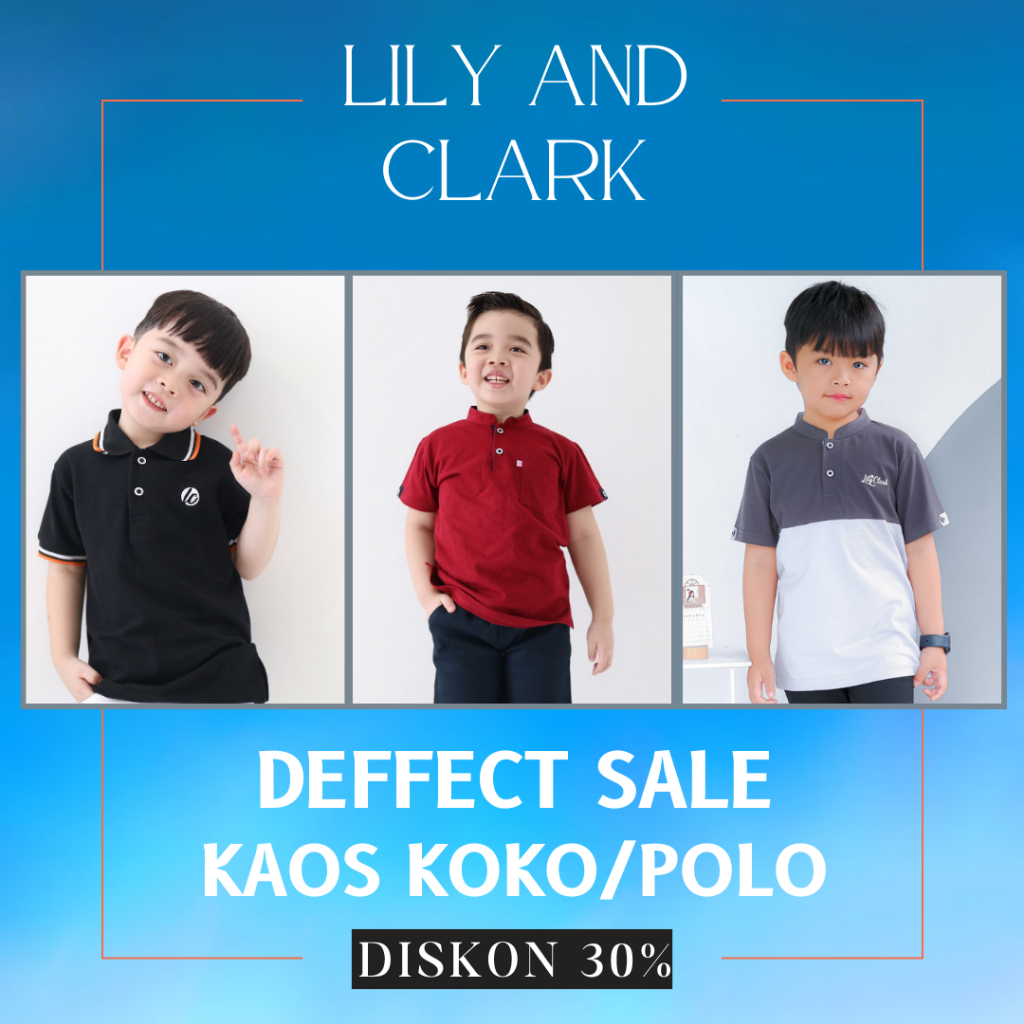 ( DEFECT/REJECT ) KAOS KOKO DAN KAOS POLO ANAK LILY AND CLARK
