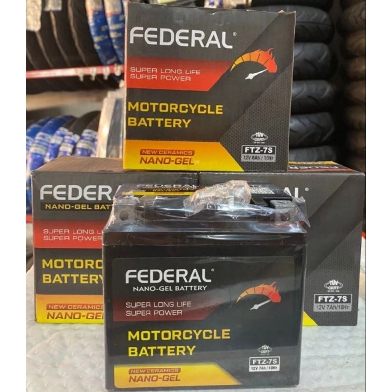 Aki Federal GTZ-7V 12V-7Ah Satria F FU/Fi/KLX 150/GSX R/S
