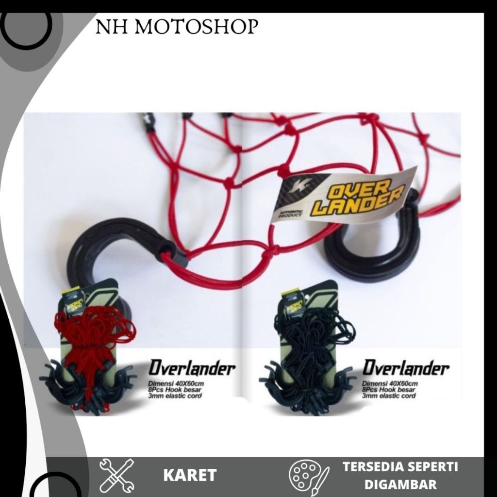 JARING KAMBING GUNUNG OVERLANDER JARING MOTOR JARING HELM TAS JAS